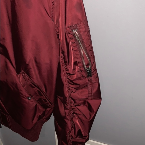 Men’s maroon Bomber Jacket - Picture 4 of 5